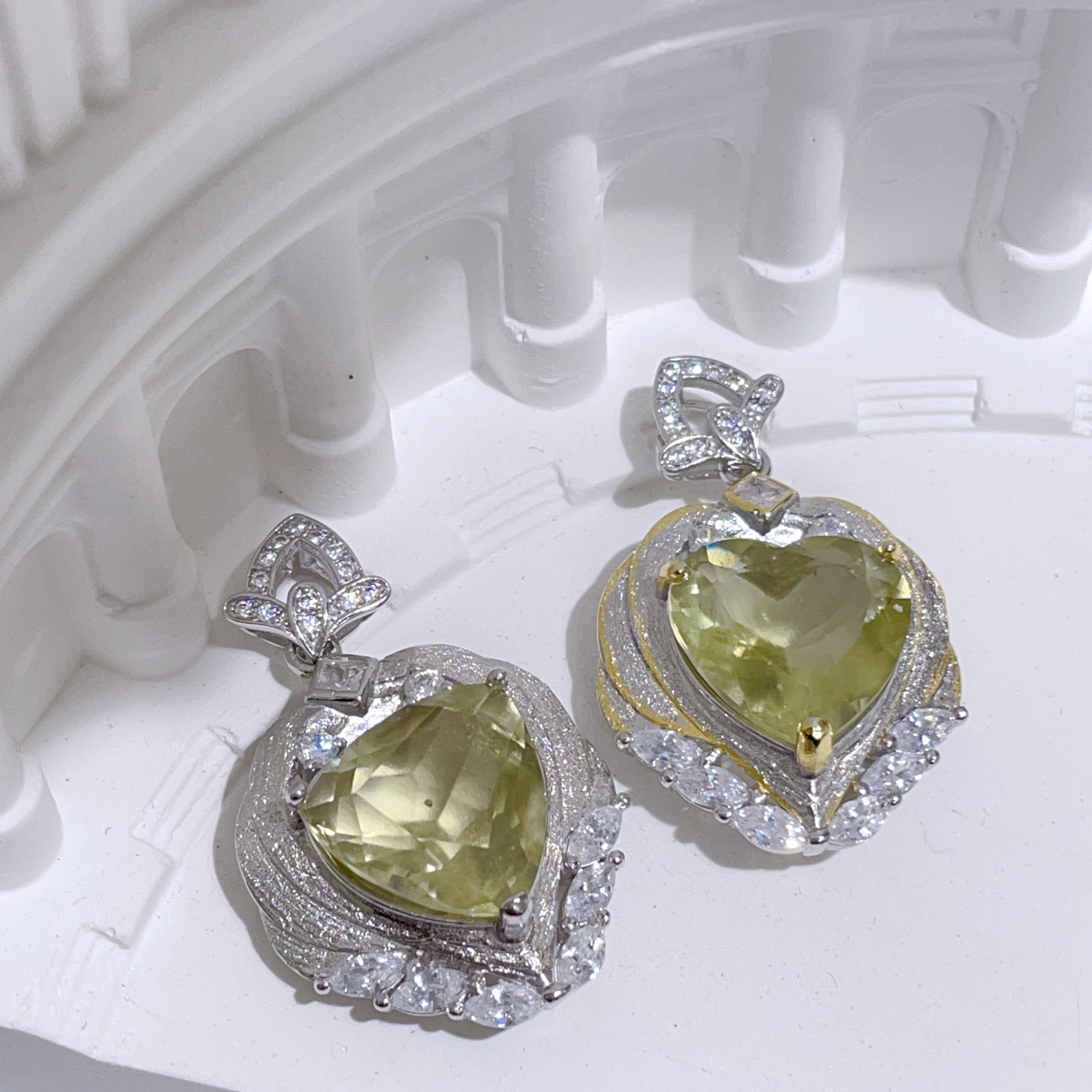 純銀利比亞隕石鑽切吊墜