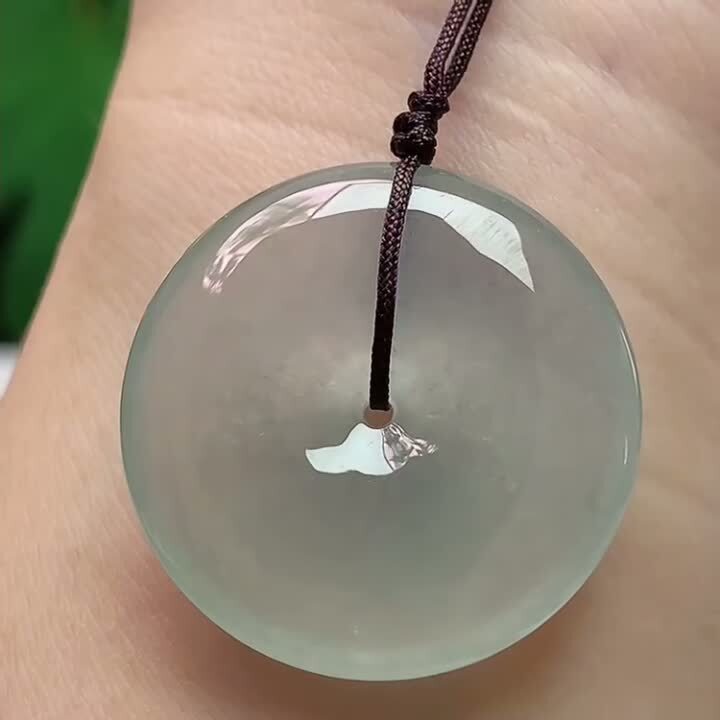 翡翠老坑高冰平安扣 (28.2mm直徑),天然翡翠A玉, 緬甸玉, Jade, Jadeite