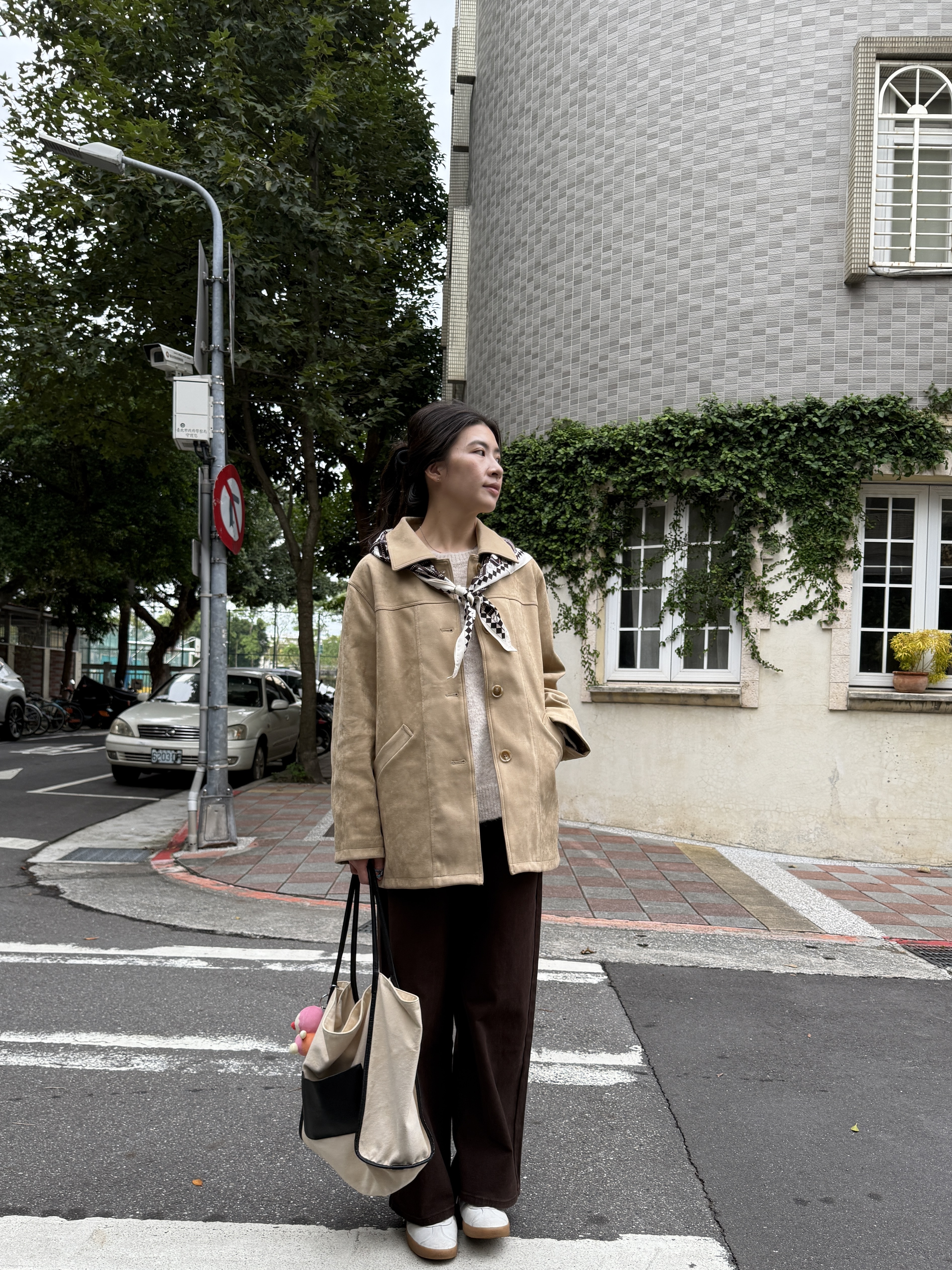 牛皮絨中長版外套