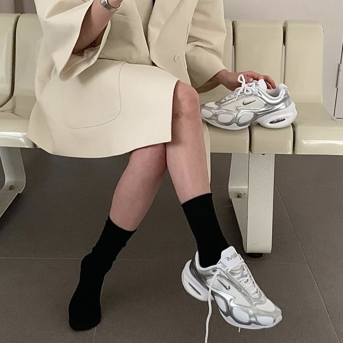 NIKE AIR MAX MUSE 白銀 液態銀 厚底 休閒鞋 "METALLIC SILVER" 女鞋 FV1920-100