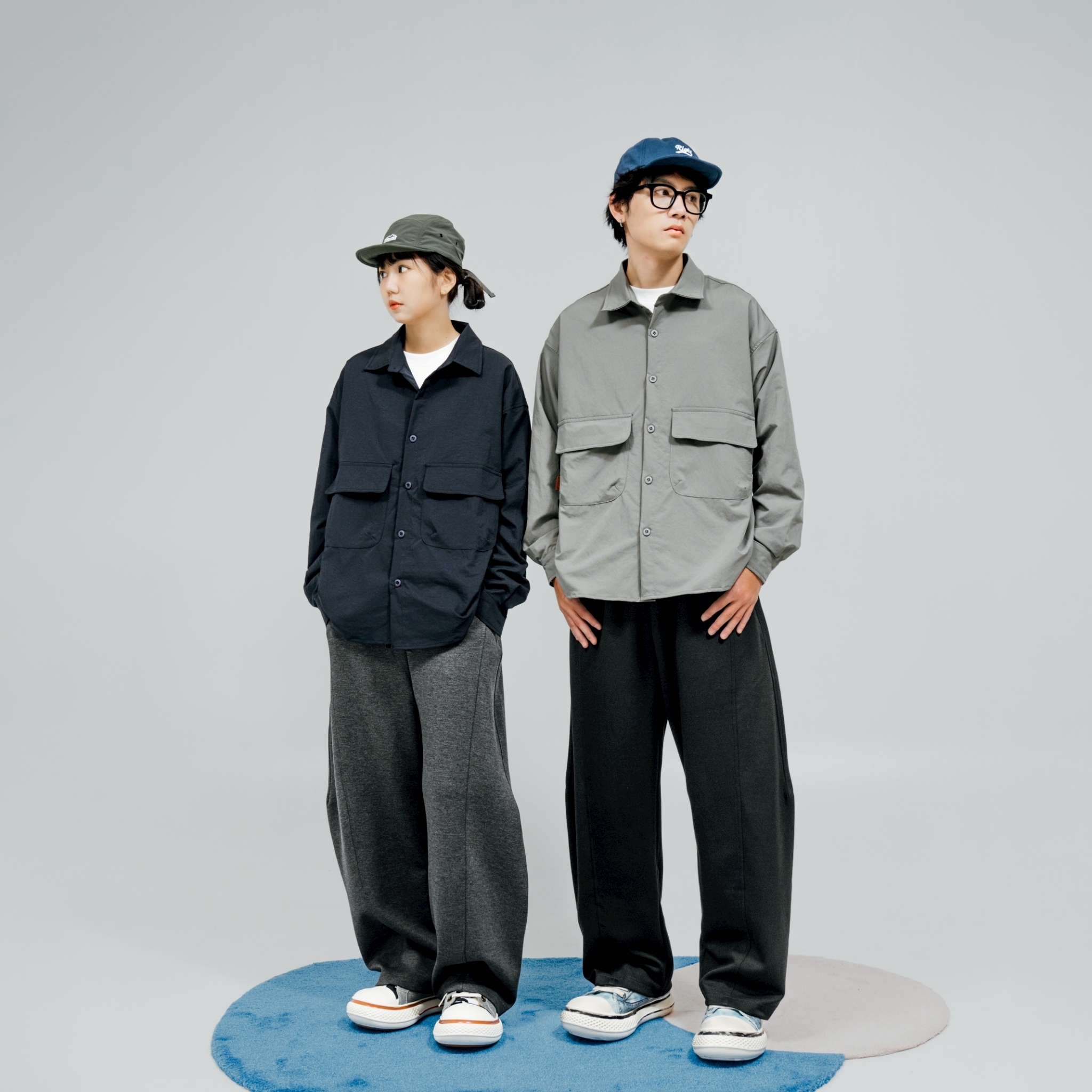 SBG 寬版微彎刀棉褲 V0003