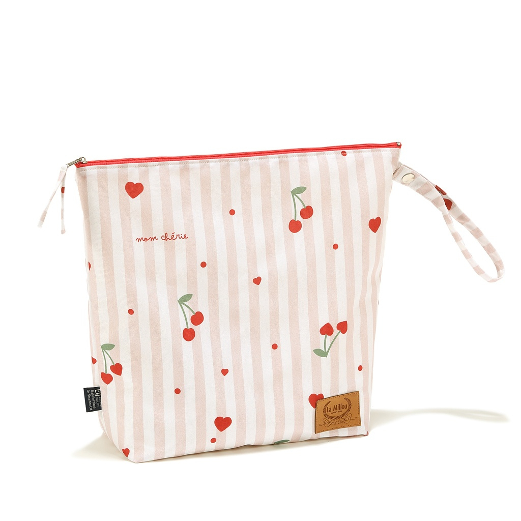 La Millou波蘭 尿布袋加大-方型28x32cm｜櫻桃戀曲
