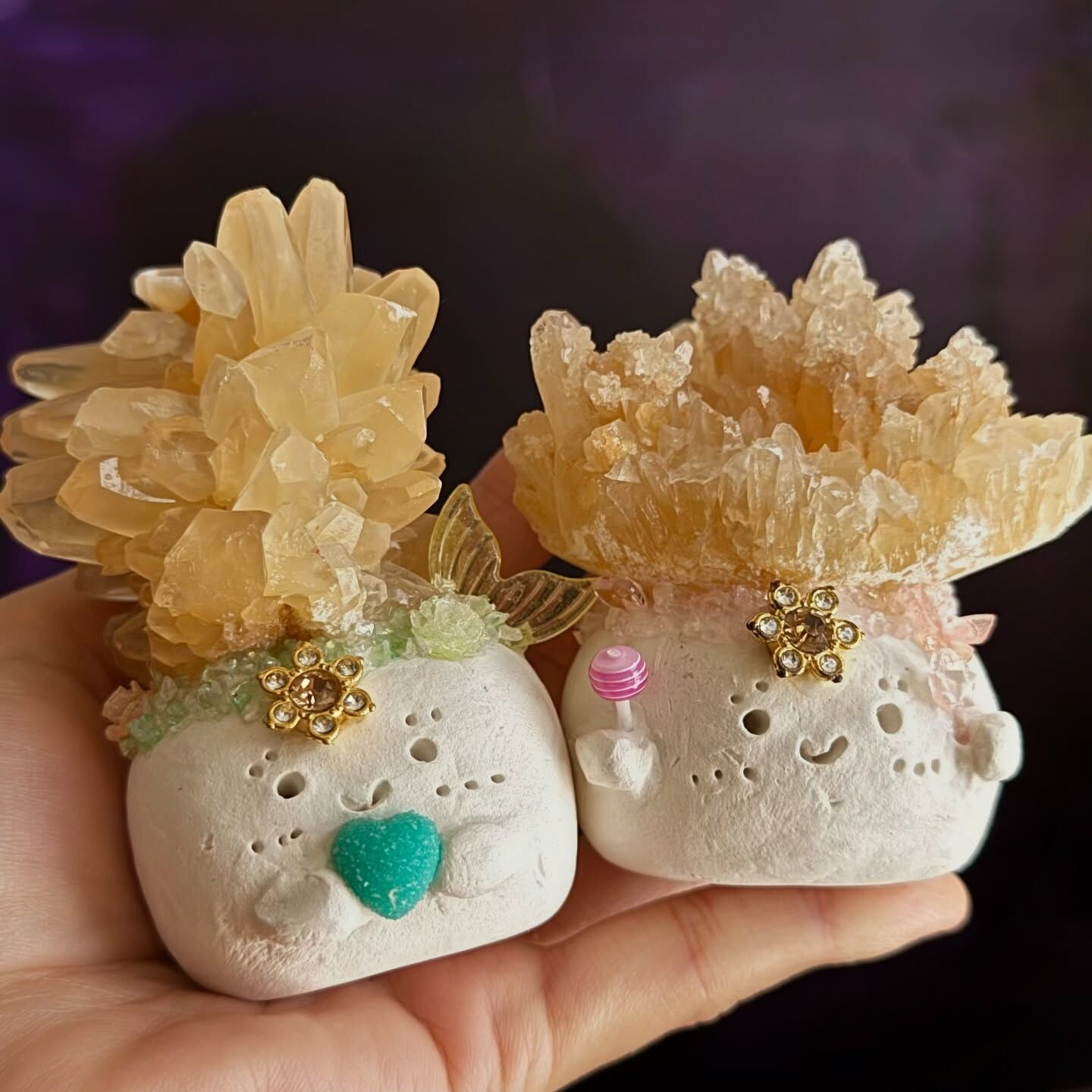 [原石] 橘子水晶 小晶靈