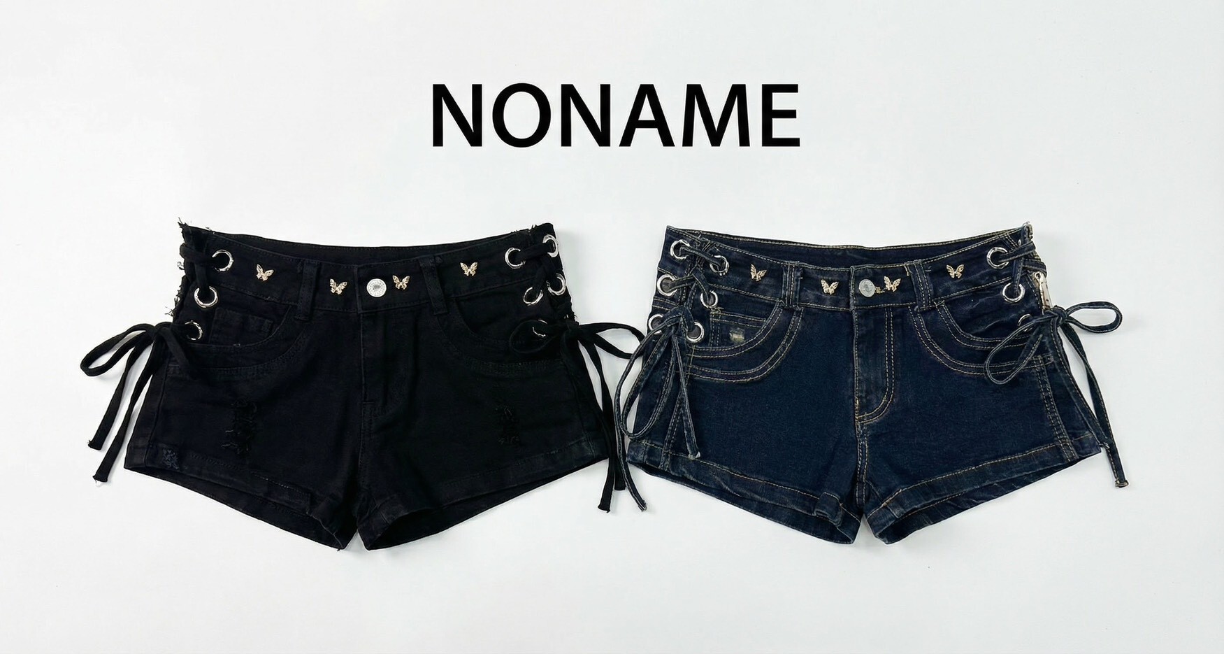 蝴蝶側綁繩短褲