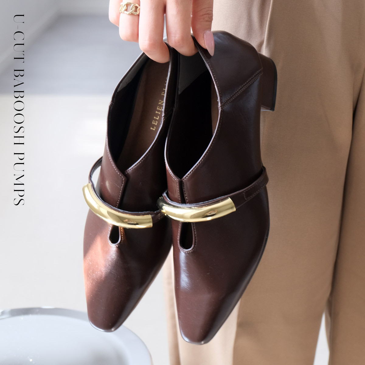 深沈自持 方頭金屬飾扣2WAY穆勒跟鞋【SY418】