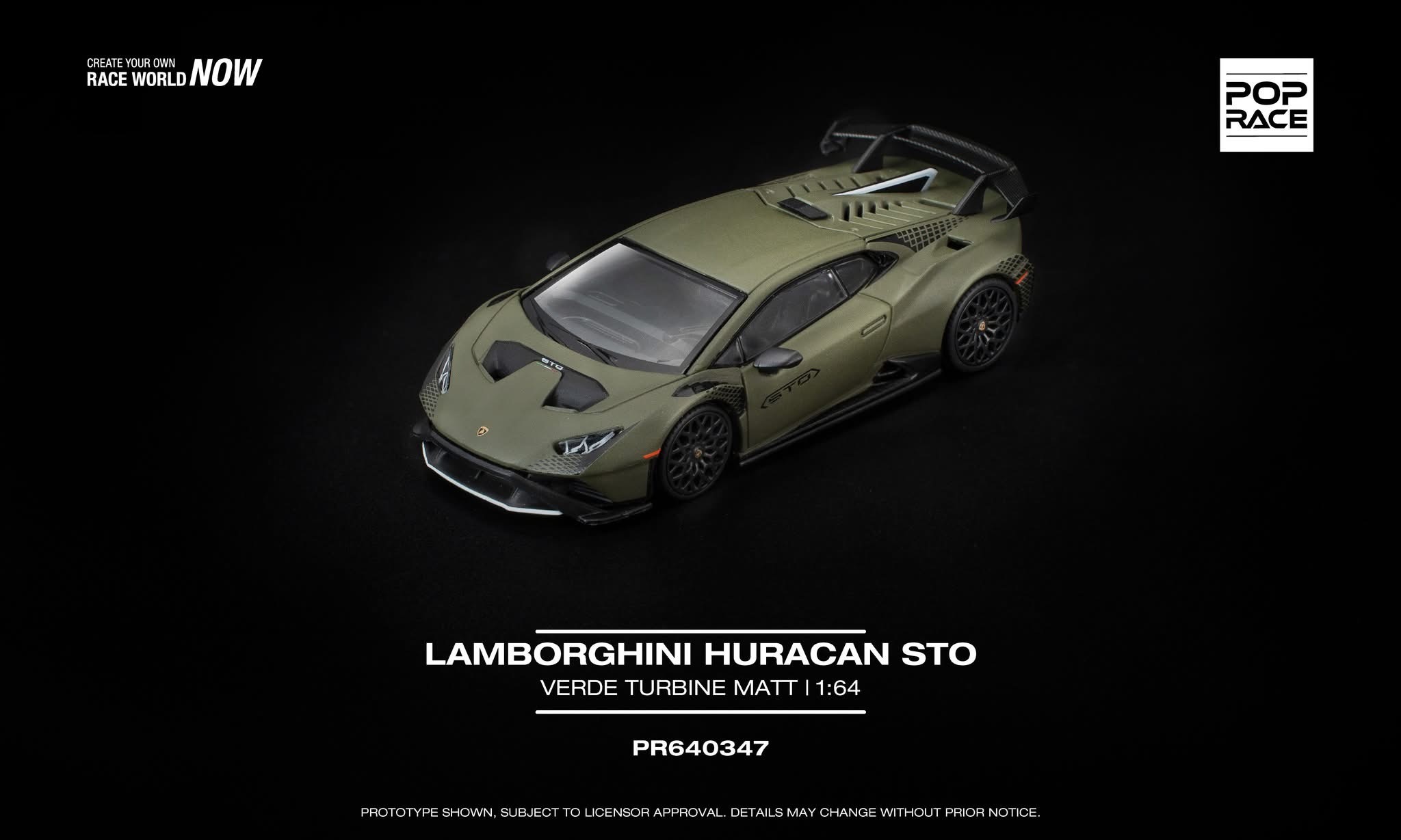 預訂 Pre Order - Poprace LAMBORGHINI HURACAN STO VERDE TURBINE MATT