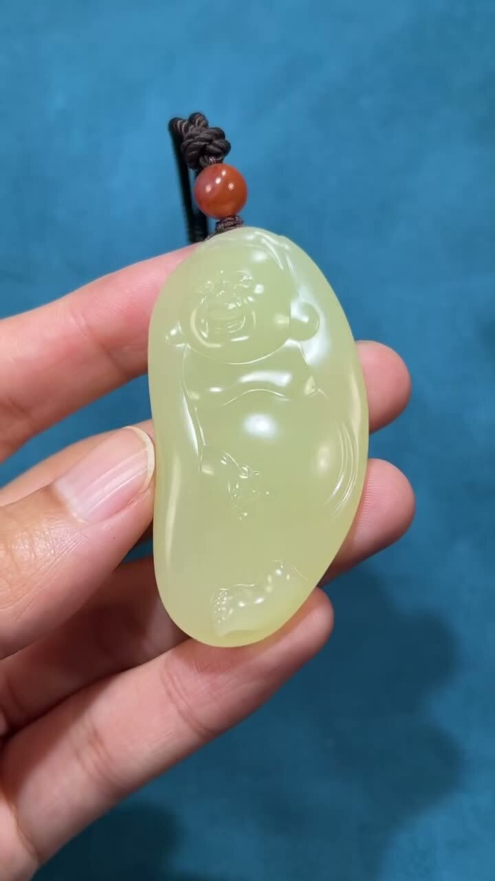 和田玉自在彌勒,天然和田玉軟玉