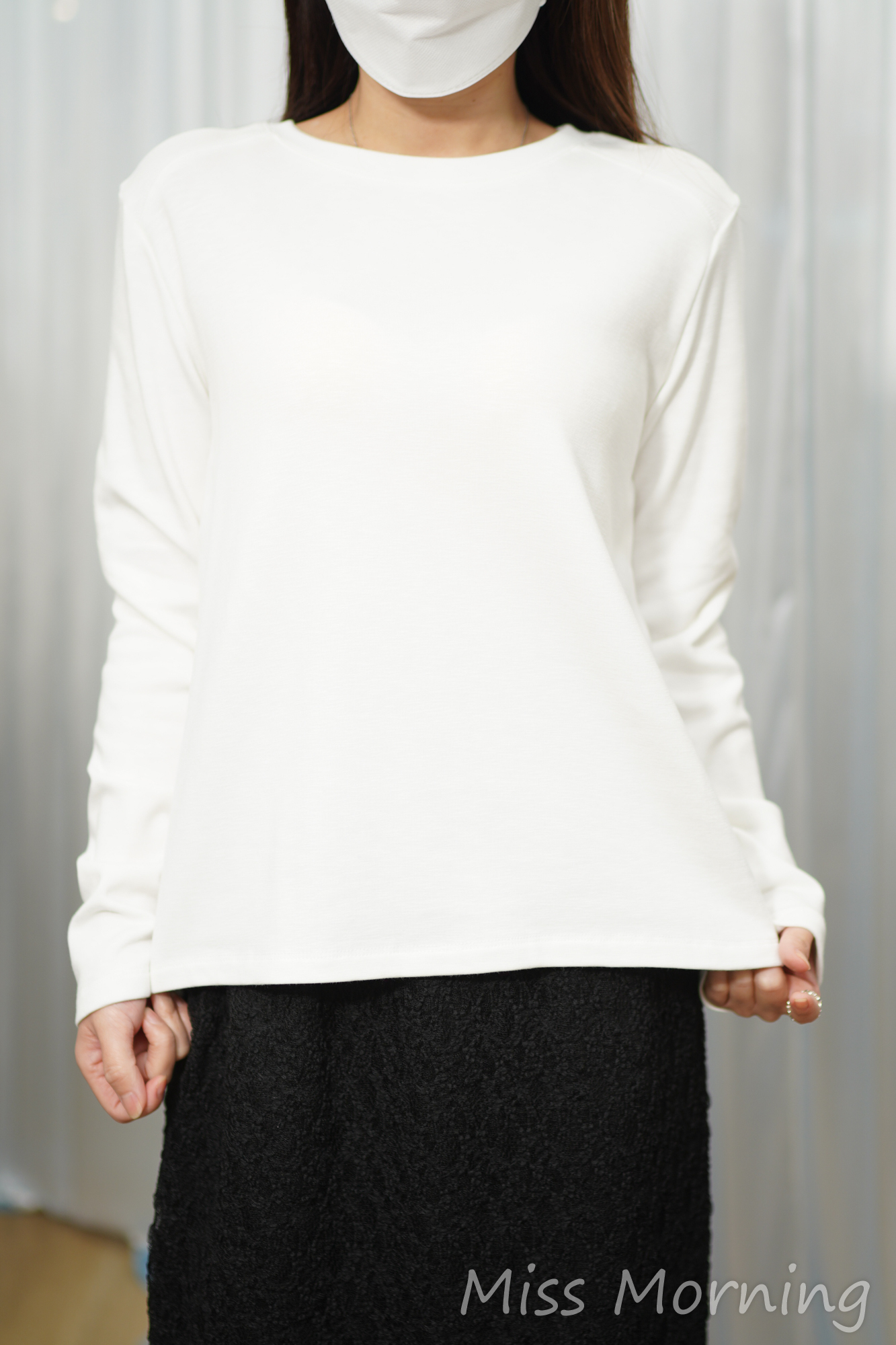 外竹節棉內絨底上衣(14941)