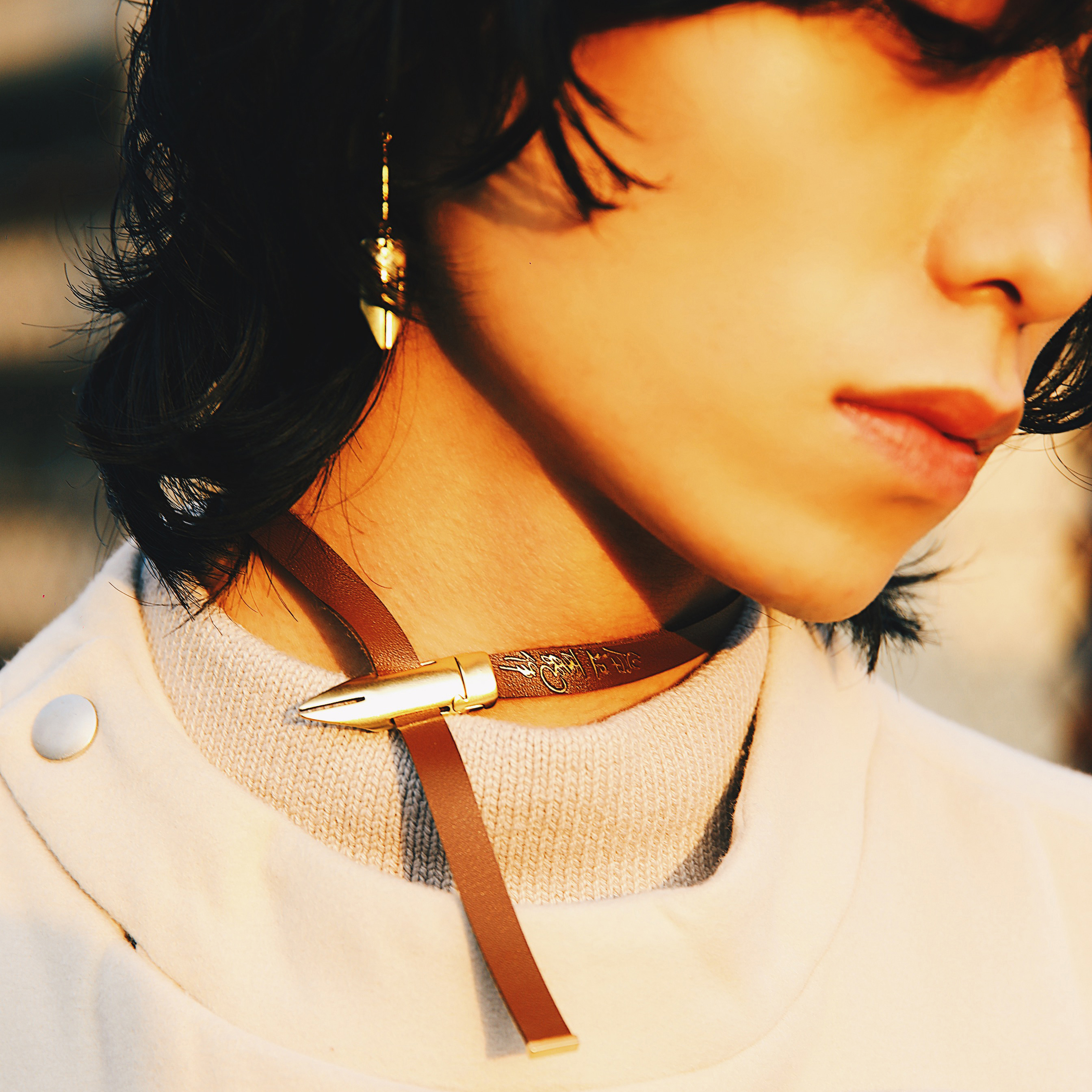 岸邊露伴 頸鏈耳環組