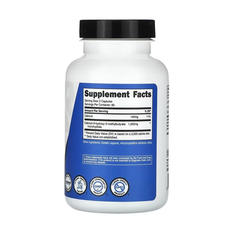 Nutricost, Performance, HMB, 120 Capsules (500 mg per Capsule)