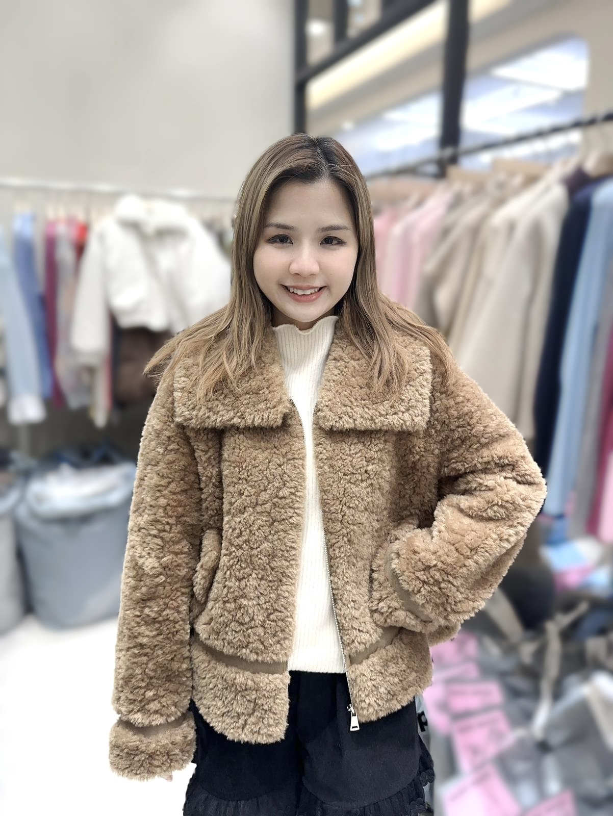 ME05   氣質羊羔毛輕身縷   胸43 長22   原價 $799