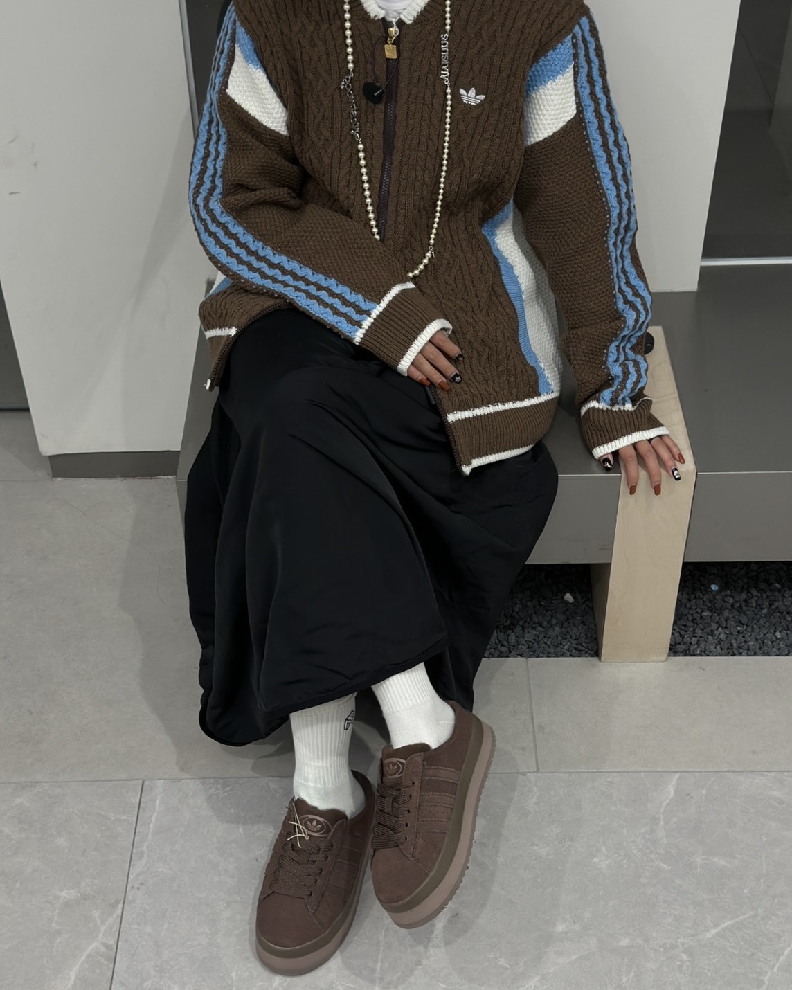 Adidas Campus 00s Wtr Lo 絨毛 麂皮 厚底 穆勒鞋 深棕