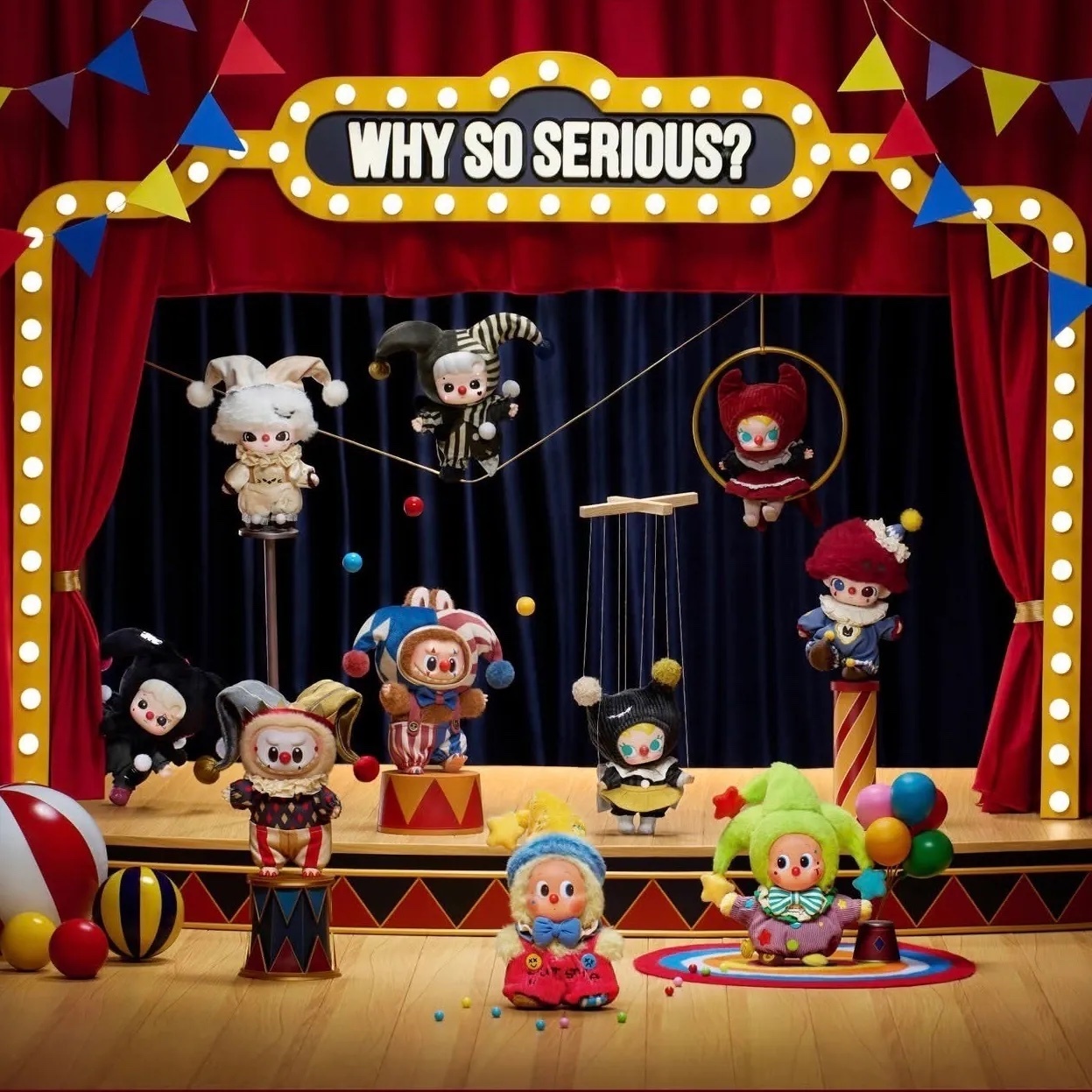 泡泡瑪特 POP MART WHY SO SERIOUS 系列 小丑 搪膠 絨毛 吊飾 掛飾 盲盒/單一盒售
