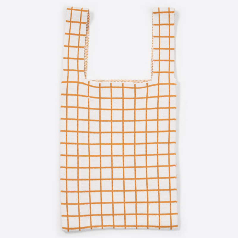 SP 針織手提袋/黃 25×49×8cm