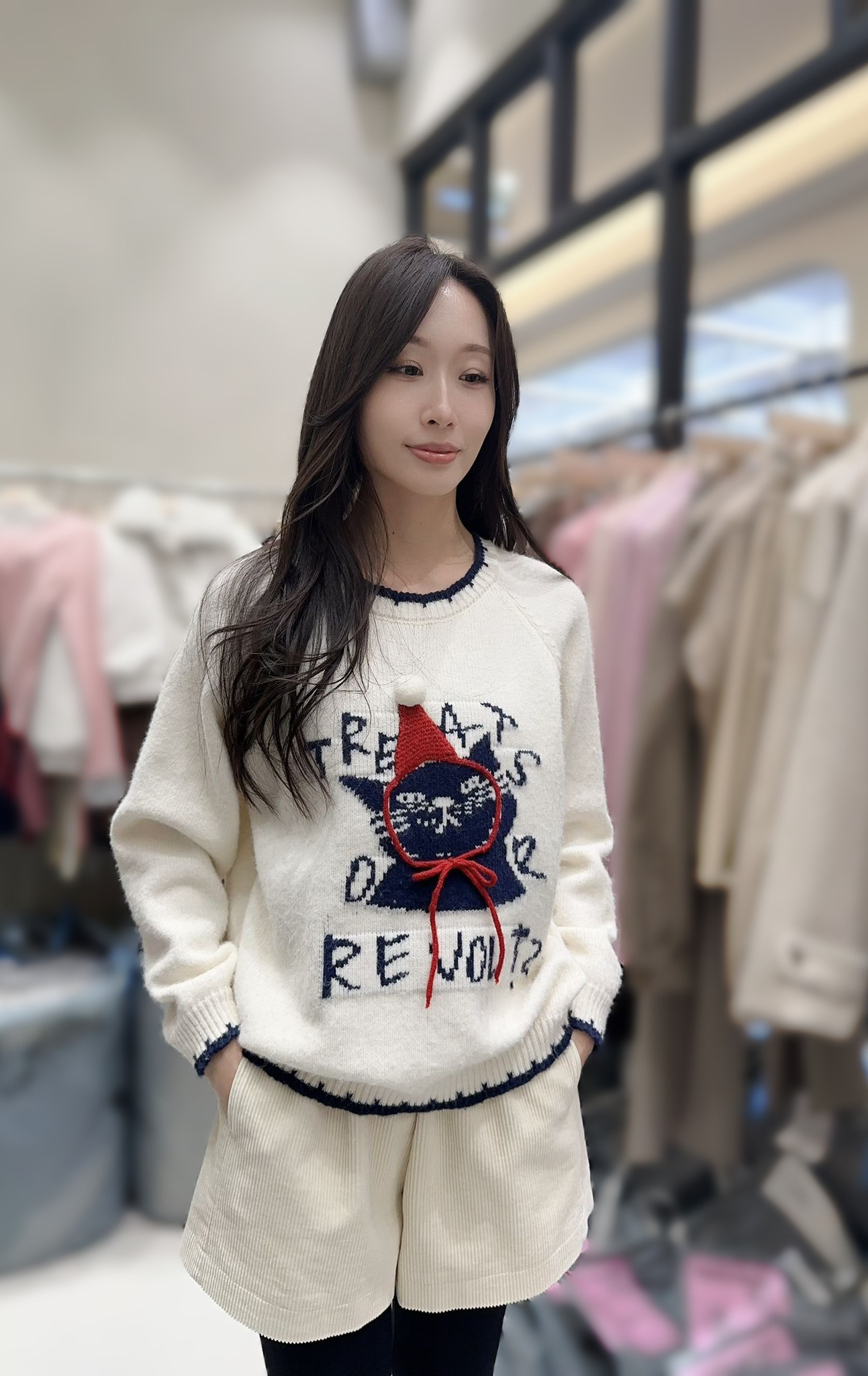 ME14  聖誕貓貓  胸50-66 長25 $369 羊毛10%