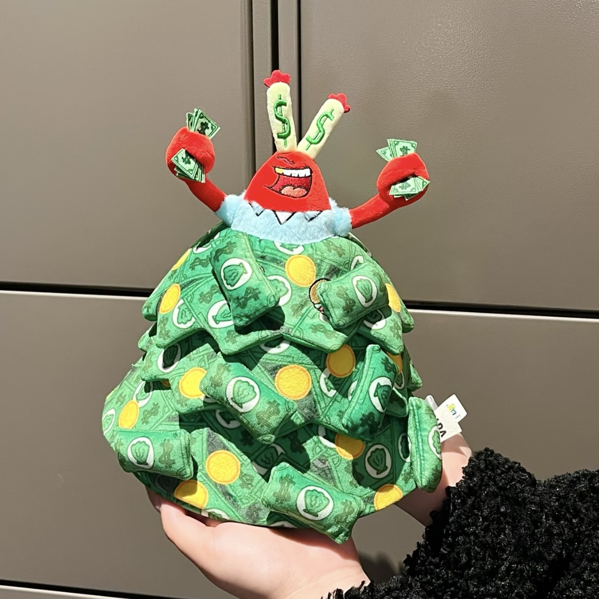 <正版授權>蟹老闆錢錢許願發財樹 毛絨 擺件 比奇堡