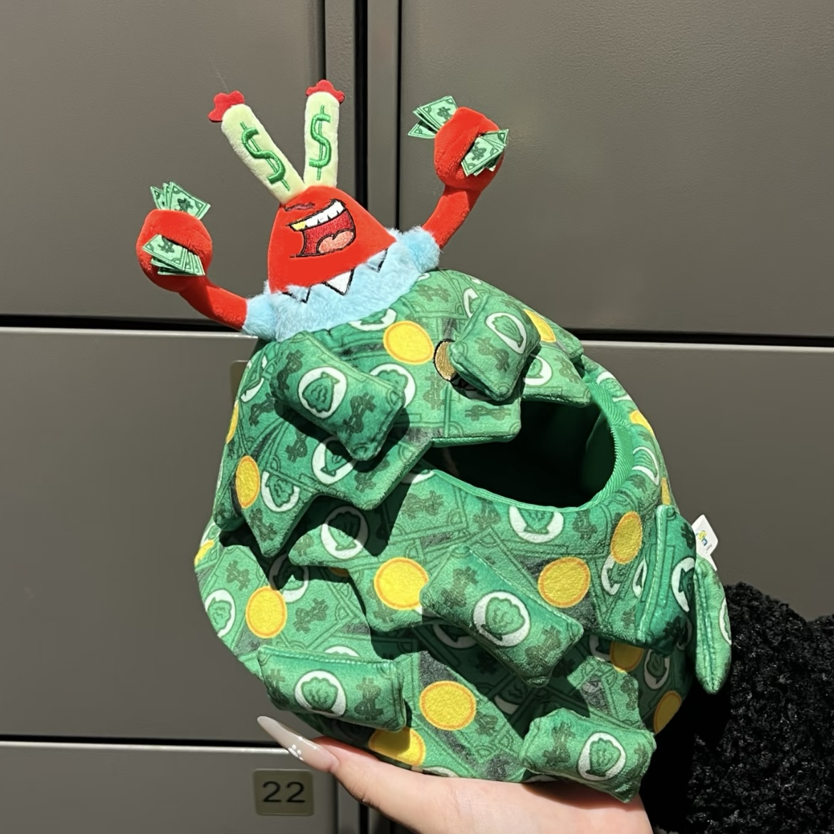 <正版授權>蟹老闆錢錢許願發財樹 毛絨 擺件 比奇堡