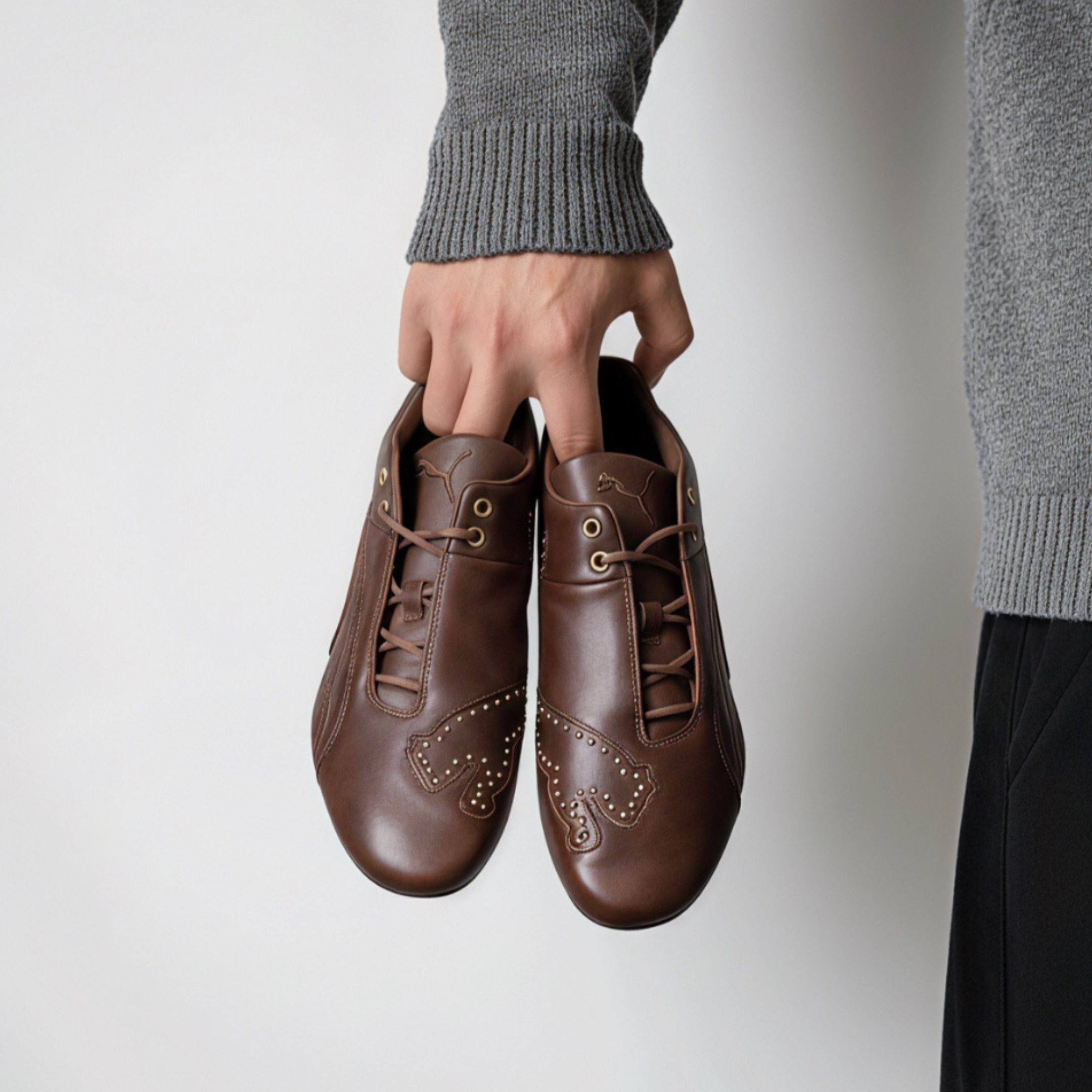 NICEDAY 代購 Puma Future Cat 皮革 復古 棕色 可可 咖啡 牛仔 賽車鞋 405962-01