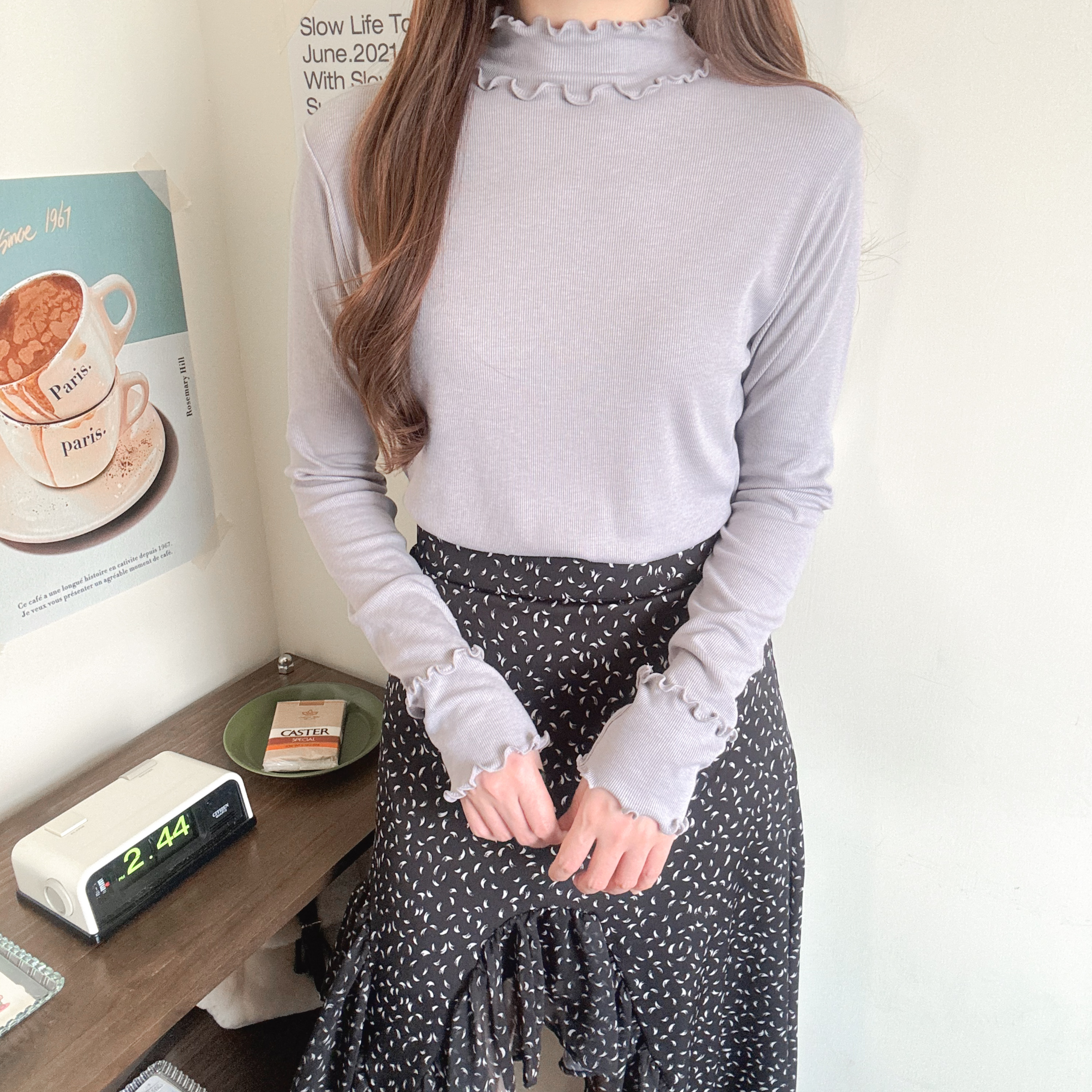 木耳花邊小企領top