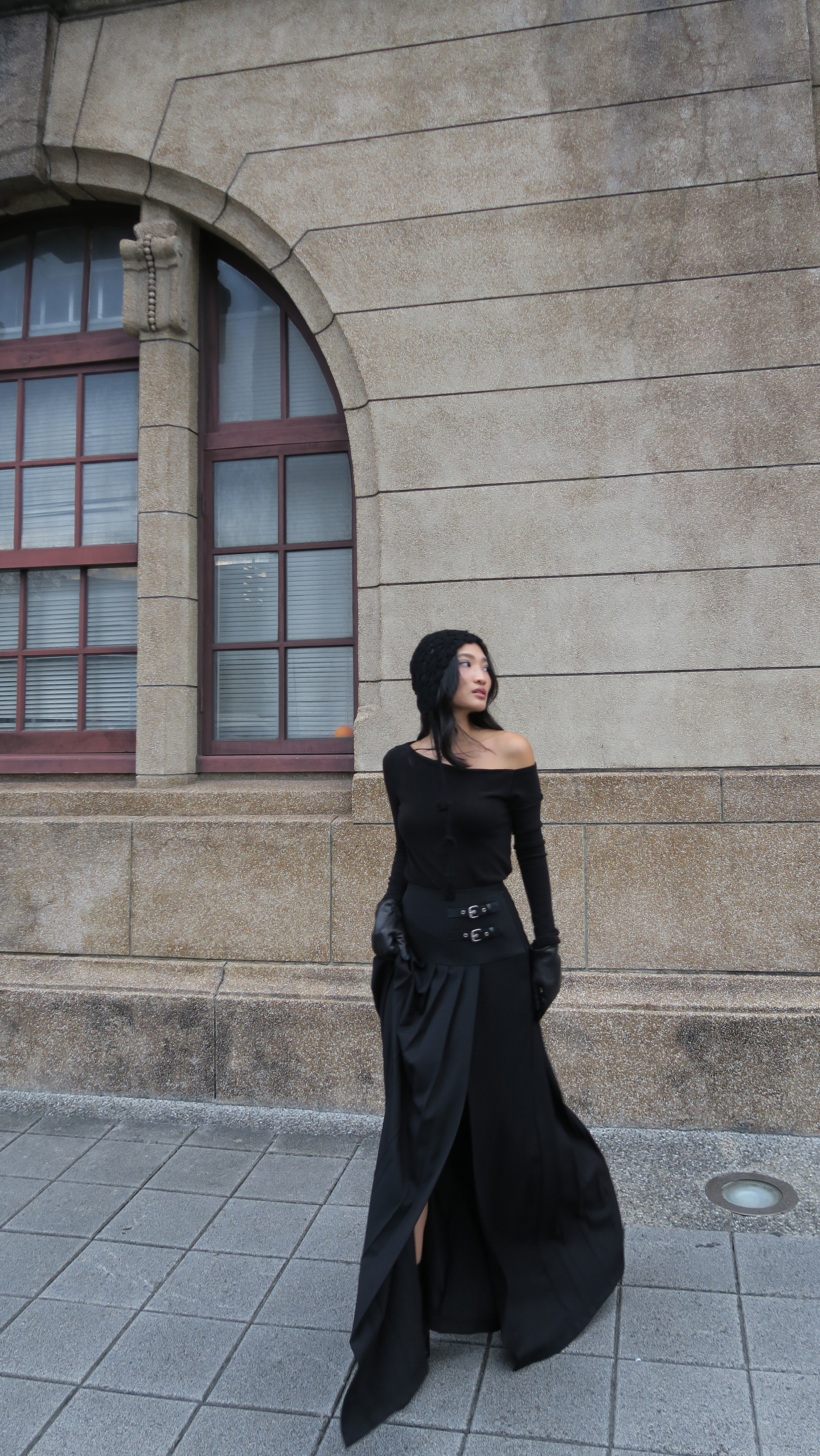 高腰開岔百褶裙(加長)現貨