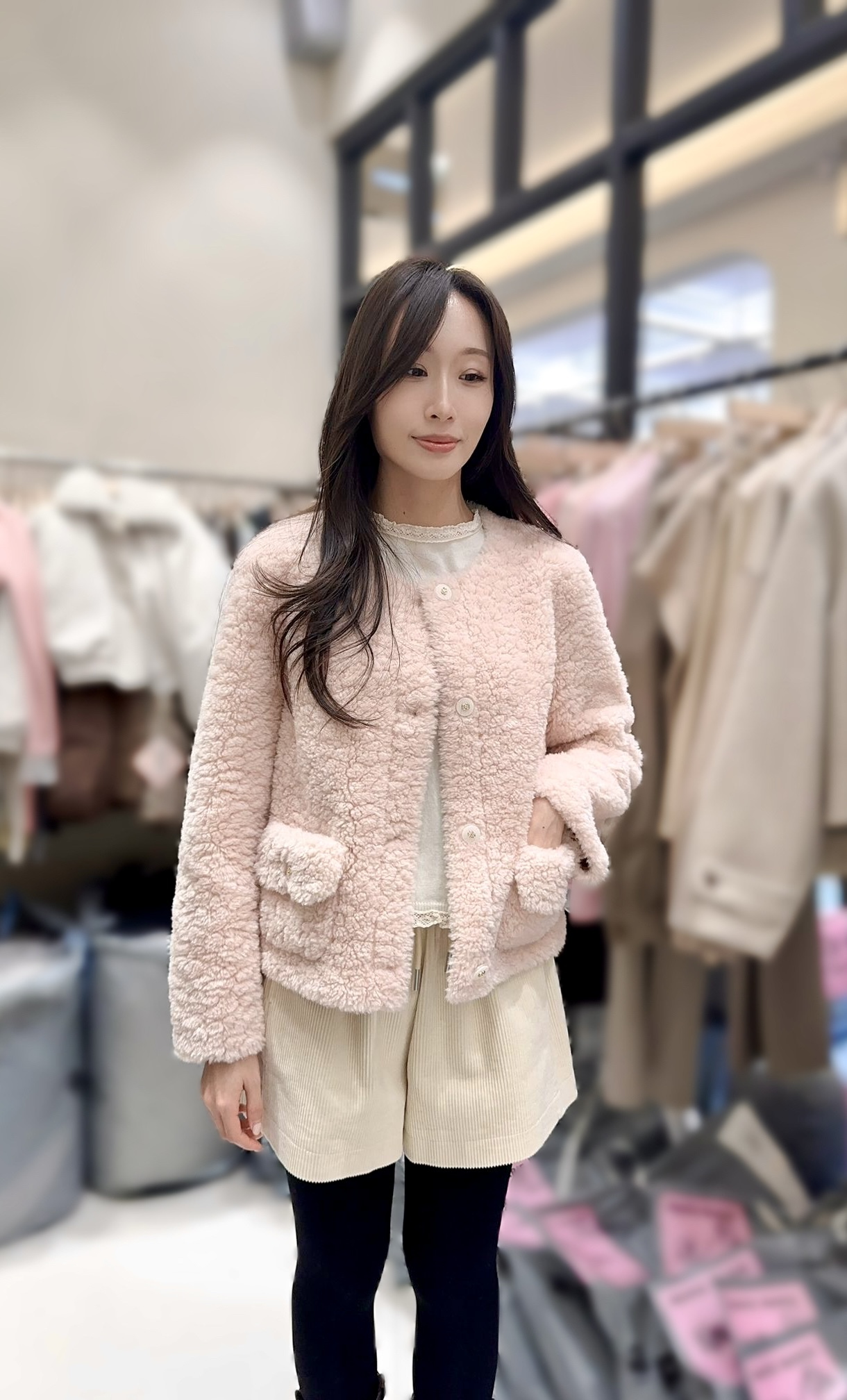 ME18  氣質羊羔毛縷  胸44 長22.5  原價  $799