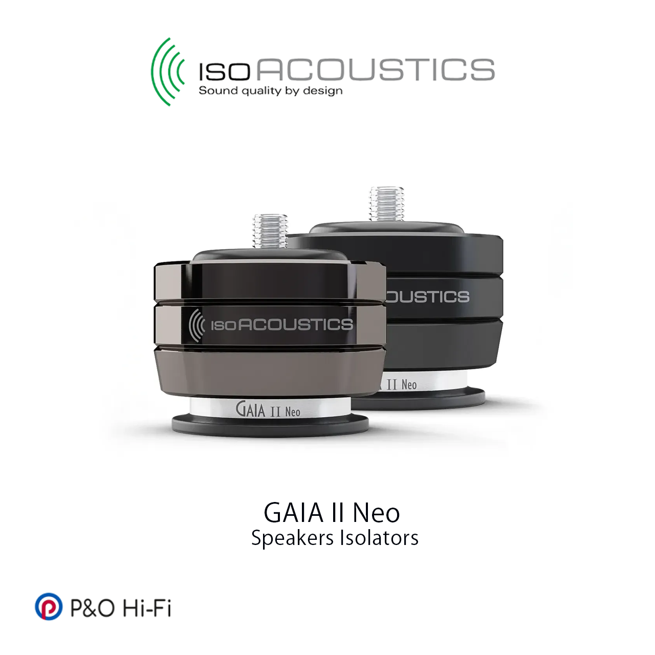 IsoAcoustics GAIA II Neo 座地式/超低音喇叭避震墊 (4件盒裝)