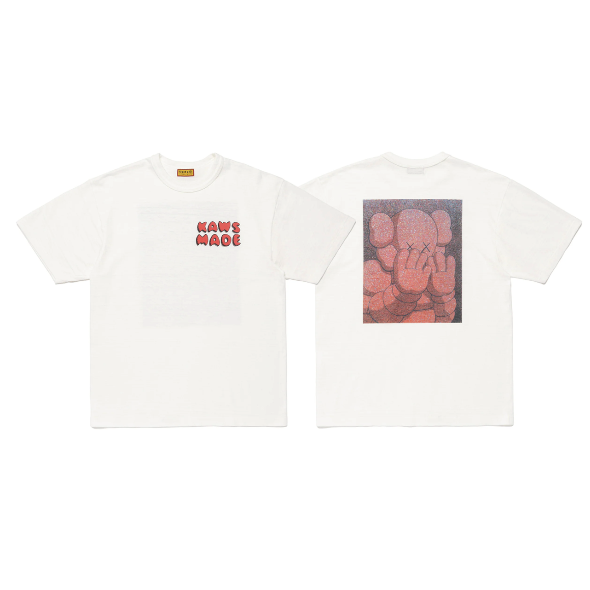 -(B024)-HUMAN MADE KAWS MADE GRAPHIC T-SHIRT #1 聯名 短Ｔ 紅色字體-XX30TE024