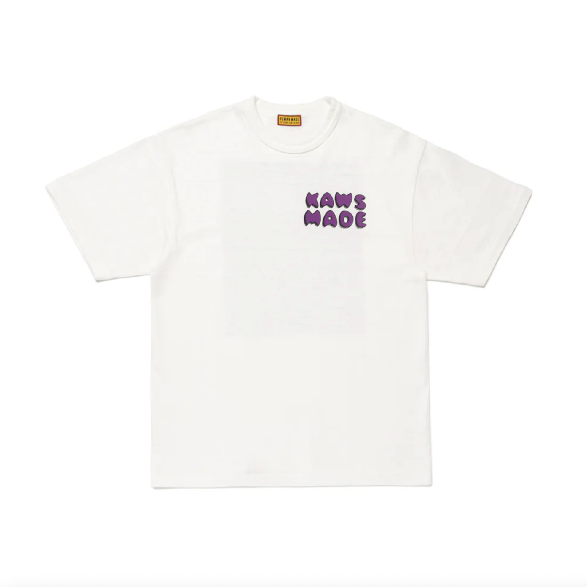 -(B024)-HUMAN MADE KAWS MADE GRAPHIC T-SHIRT #3聯名 短Ｔ 紫色字體-XX30TE026