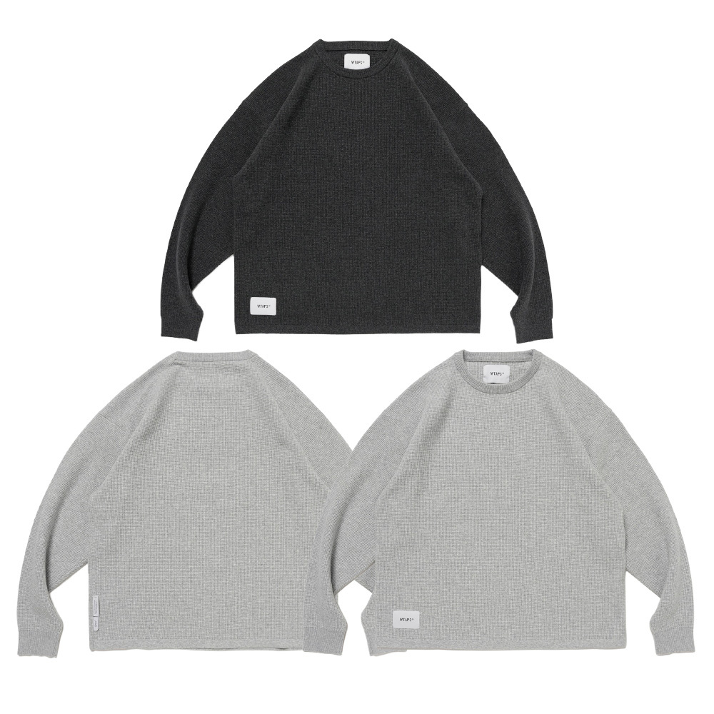 Wtaps KRS UPR / SWEATER / NYCO 華夫格針織大學Ｔ 252FZDT-KNM03