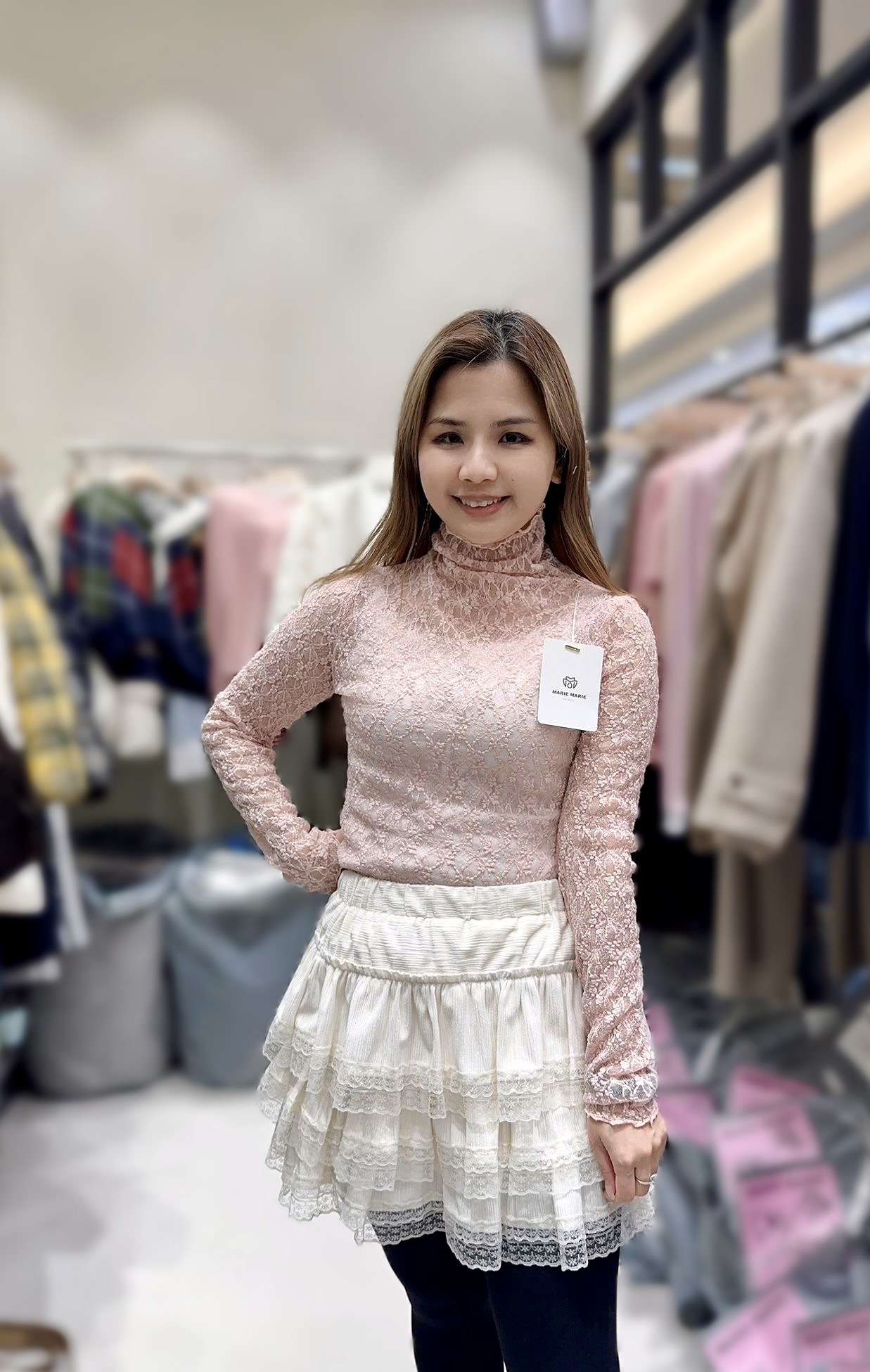 Me27  高領LACE打底王   胸35-44 長22.5  原價  $299