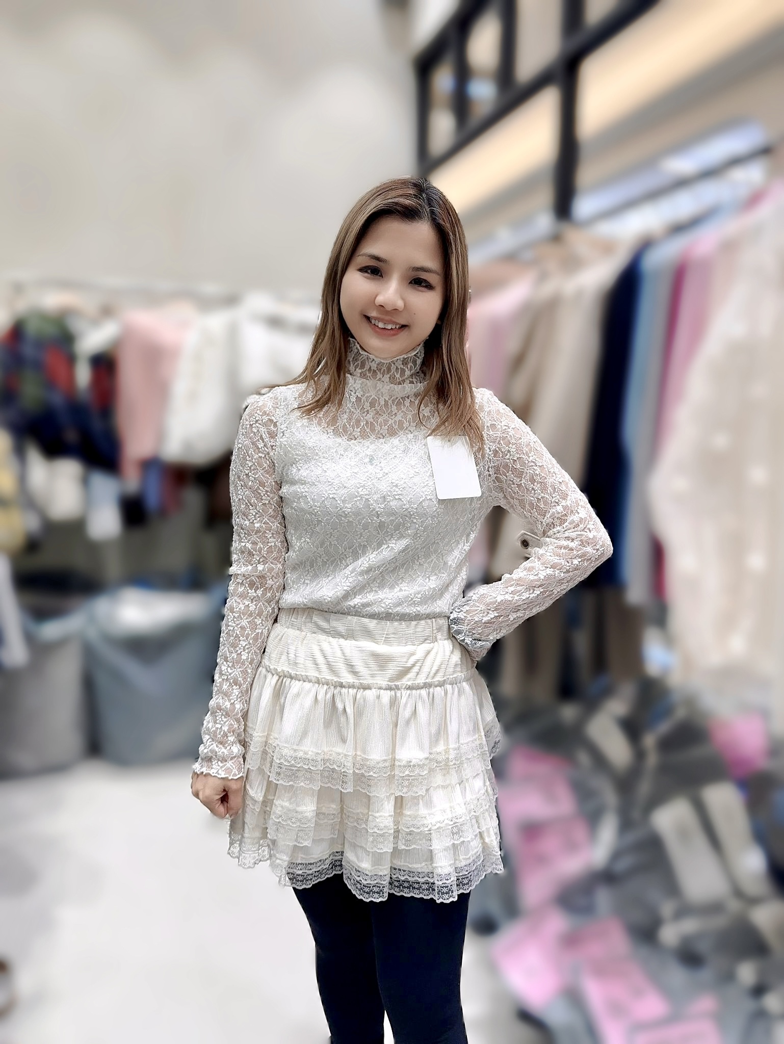 Me27  高領LACE打底王   胸35-44 長22.5  原價  $299