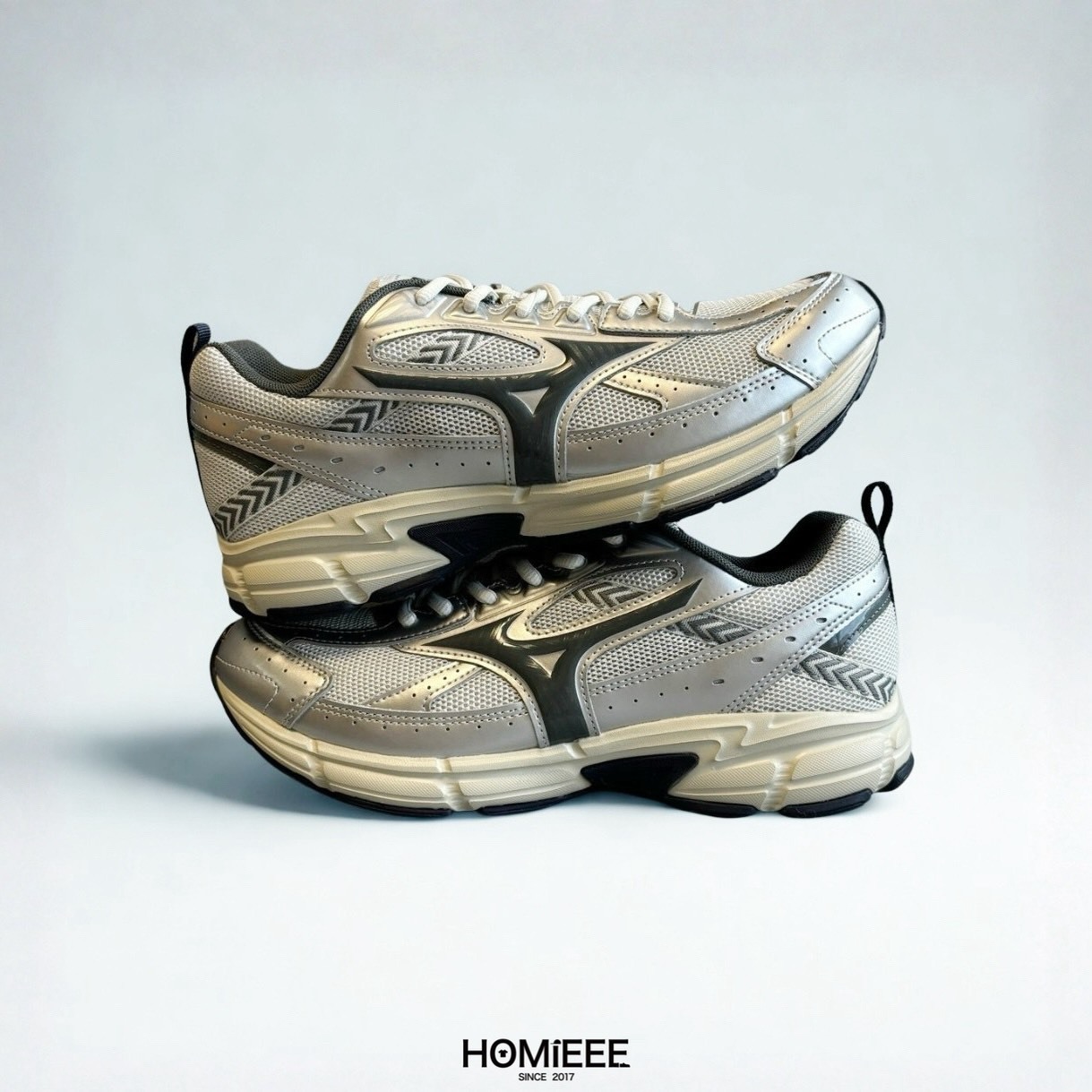 Mizuno Speed 美津濃 慢跑鞋 休閒鞋 網布 奶油底 科技銀 [D1GH223019]