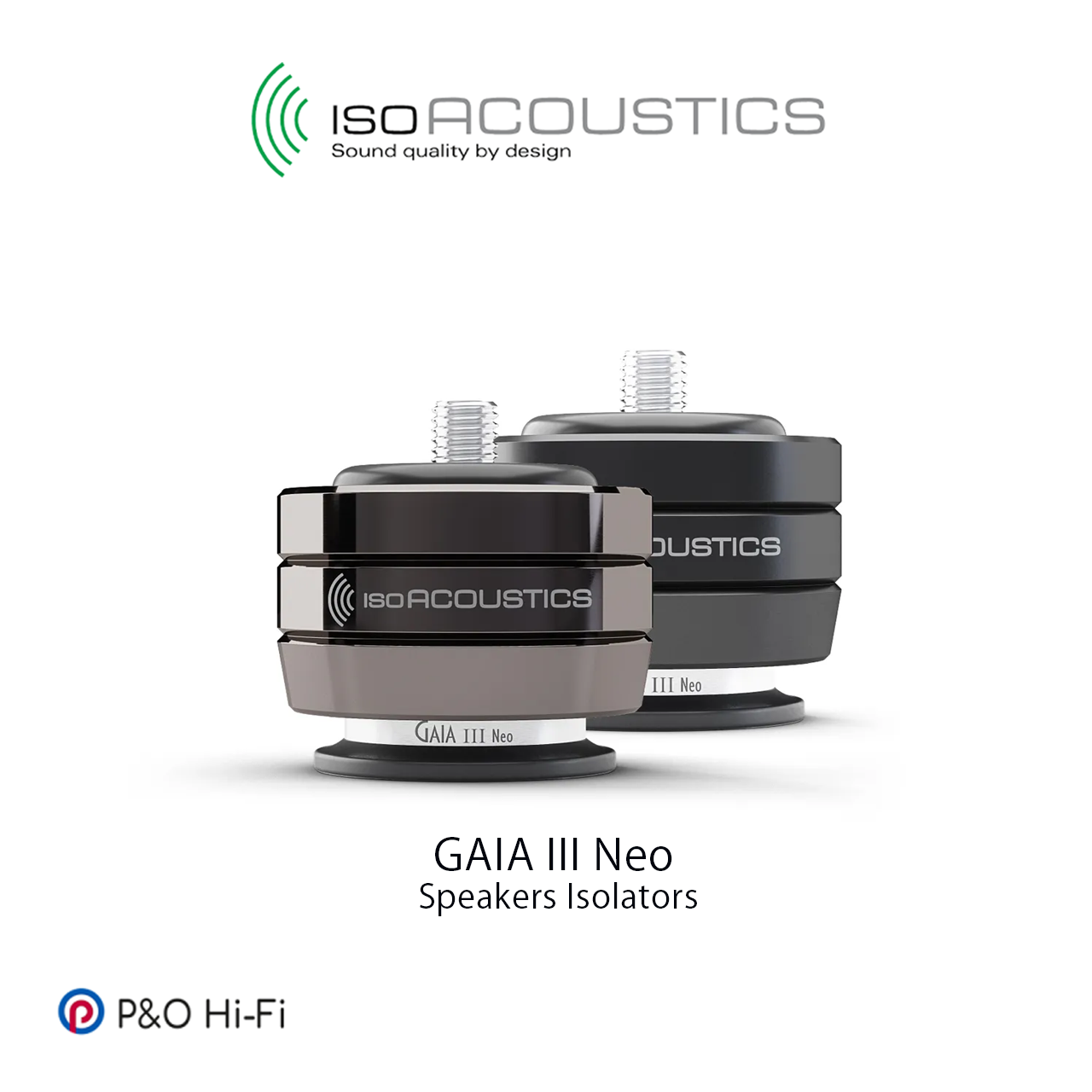 IsoAcoustics GAIA III Neo 座地式/超低音喇叭避震墊  (4件盒裝)