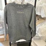 [S] DKNY BLACK HEATHER LOGO PULLOVER SWEATSHIRT, DP5T1496-B4R (SD1610)