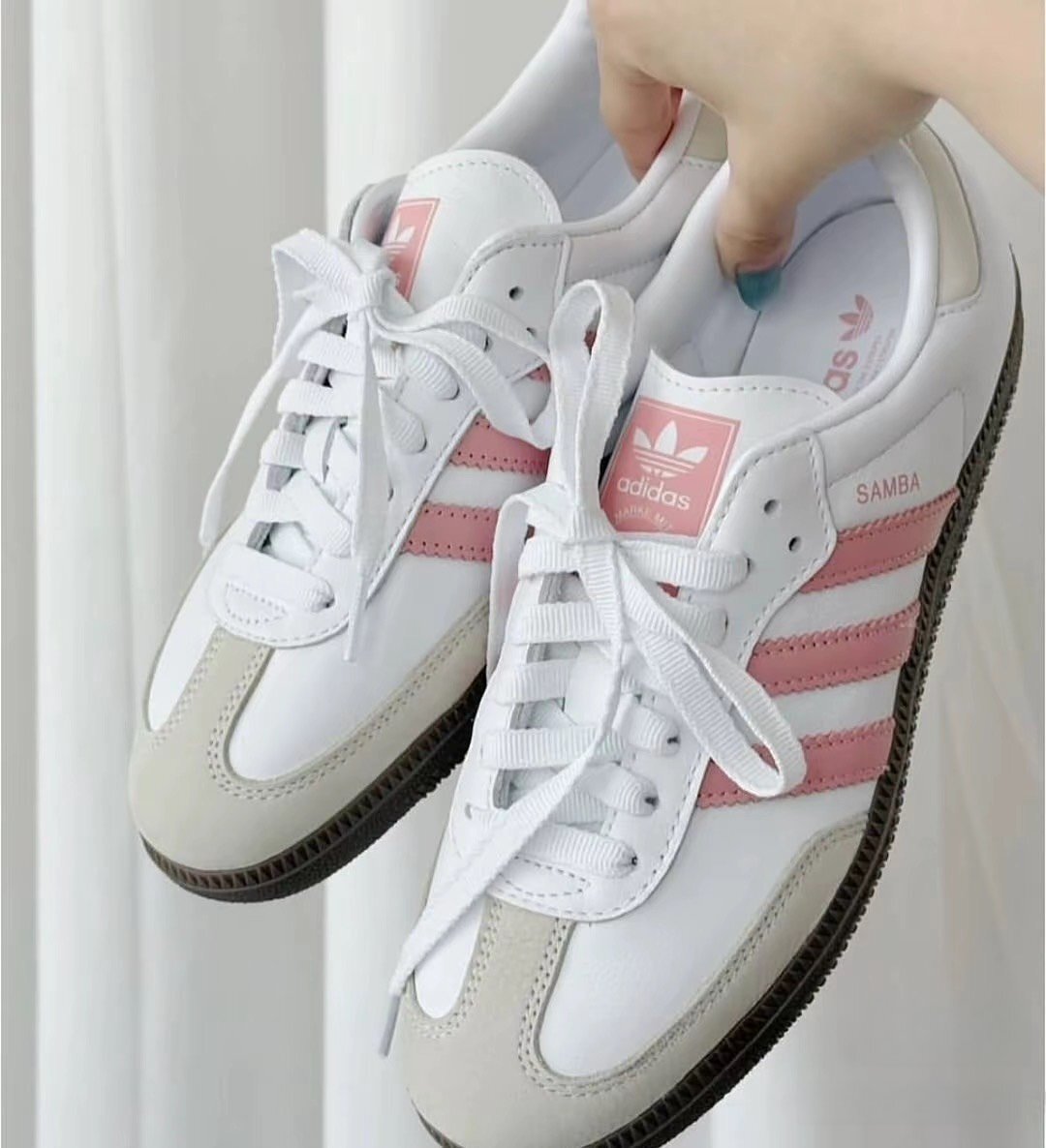 ADIDAS SAMBA OG 奶油蜜桃粉 玫瑰粉 米色 白色 焦糖底 女鞋 JI2677