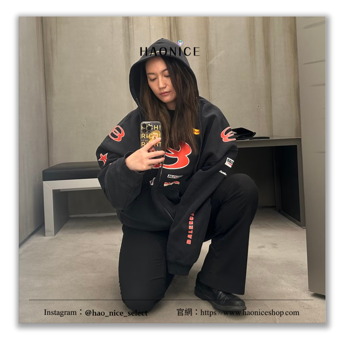 【HAO NICE】輕奢時尚✨上海經銷商 Balenciaga巴黎世家 大雙環 多重logo長袖外套 運動外套 連帽 拉鍊