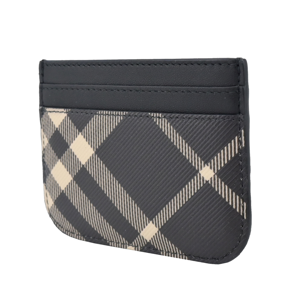 【JS’Maxx】BURBERRY 經典格紋卡片夾(黑色/白布色)