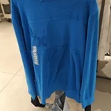 [S] ARMANI EXCHANGE DIRECTOIRE BLUE MEN'S TERRY TEXTURE PULLOVER HOODIE SWEATSHIRT, 3DZMKEZJXNZ-1559 (SAX369)