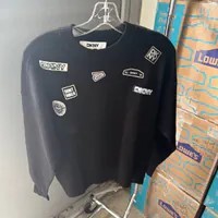 [S] DKNY BLACK PINS AND PATCHES SWEATER, P5MSAY29-BLK (SD1615)