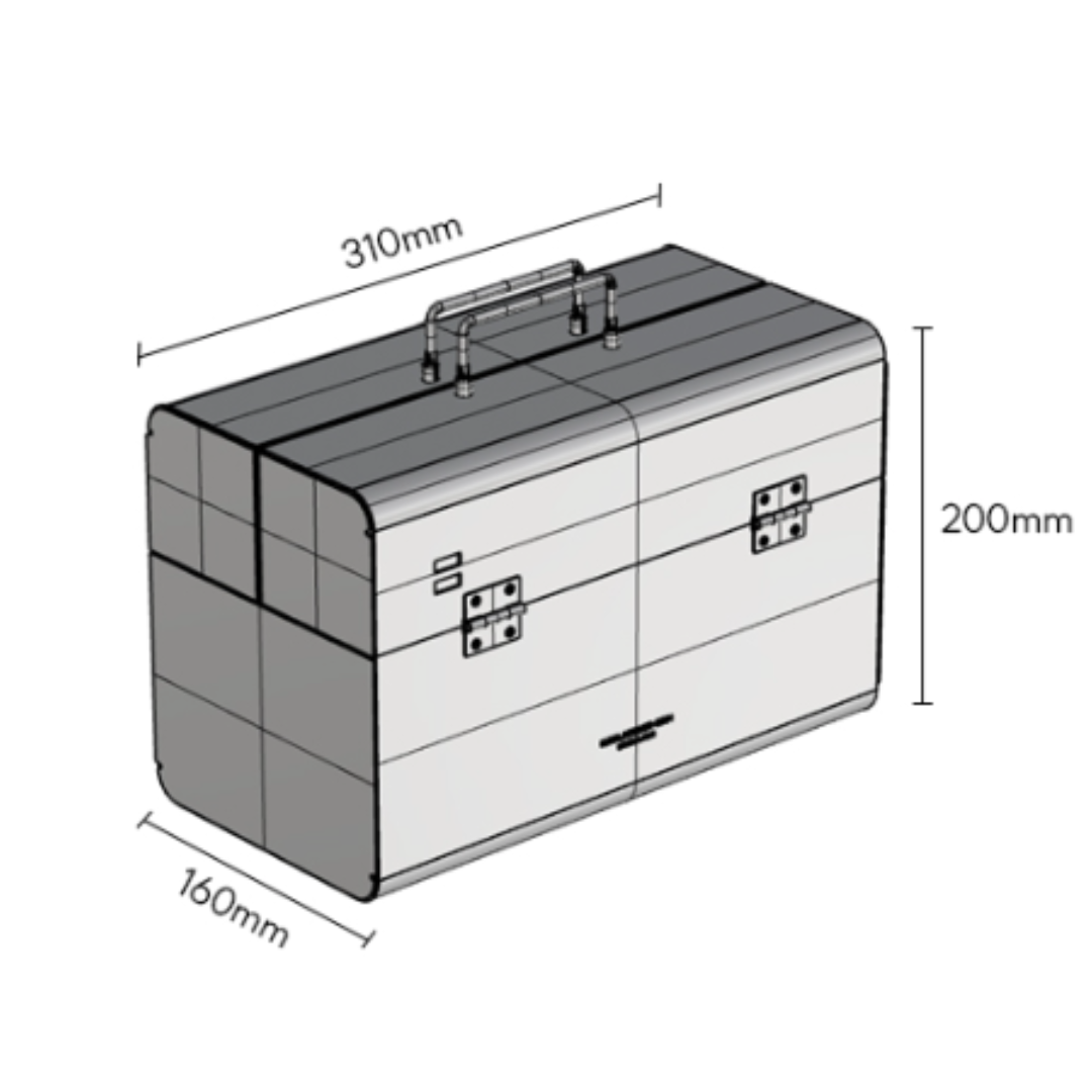 Comma Nine｜Raw Lacquer-6061 Tool box｜6061 原鋁雙開工具箱