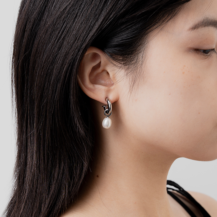miramira珠光｜純粹珍珠垂墜耳環D0705-銀80799