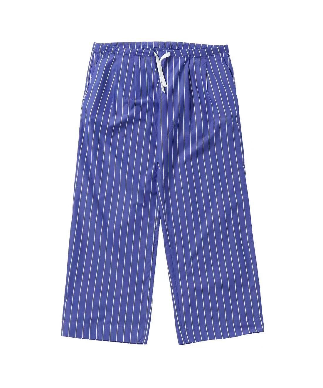 WHITE MOUNTAINEERING STRIPE 2 TUCK WIDE PANTS  WM2571402 BLUE