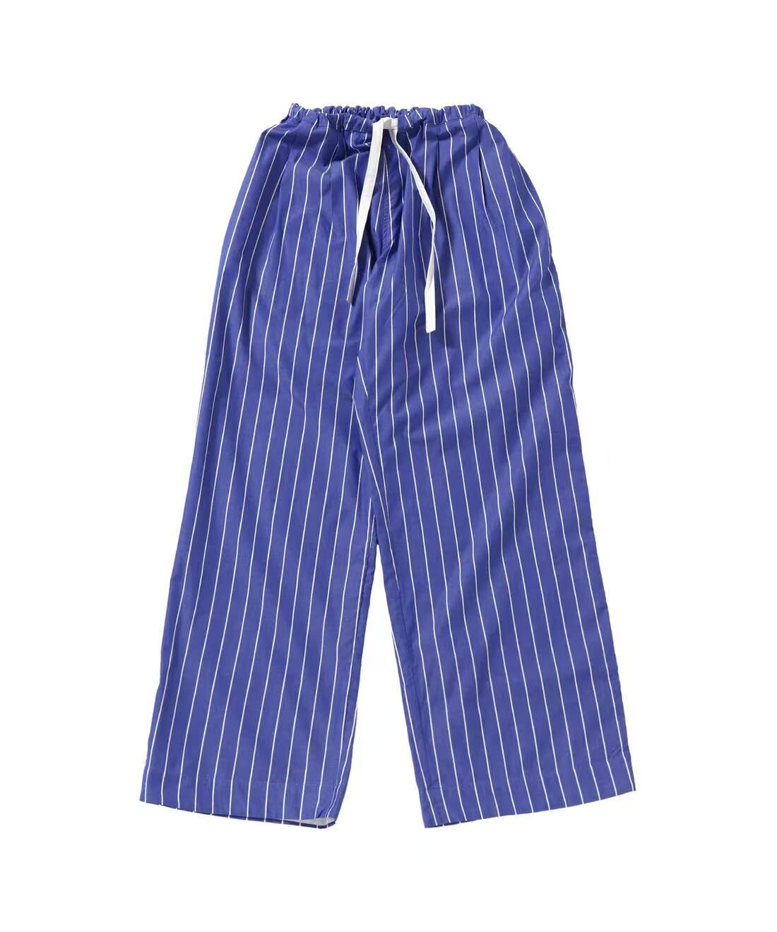 WHITE MOUNTAINEERING STRIPE 2 TUCK WIDE PANTS  WM2571402 BLUE