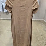 [S] CALVIN KLEIN AMPHORA HEATHER COTTON CONTOUR RIB SHORT SLEEVE DRESS, SP47616531-47D292G250 (SCK795)