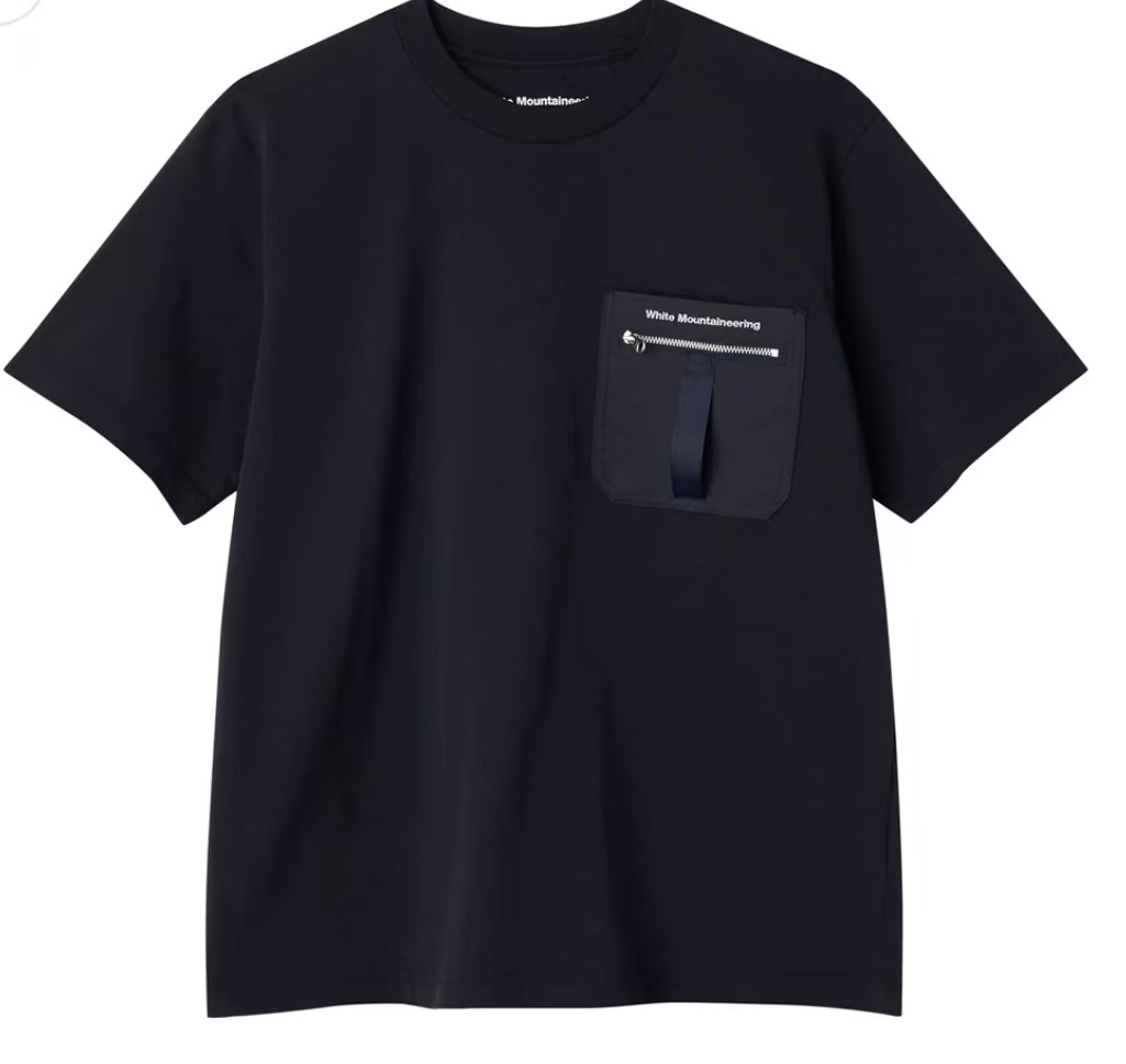 WHITE MOUNTAINEERING ZIP POCKET T-SHIRT WM2571512 BLACK