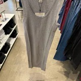[S] CALVIN KLEIN HEATHER GREY RIB SLIP DRESS, SP47613499-40WL274031 (SCK797)