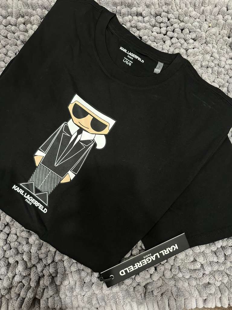 【直播】Karl Lagerfeld LL1124130 男裝短袖上衣(黑色)