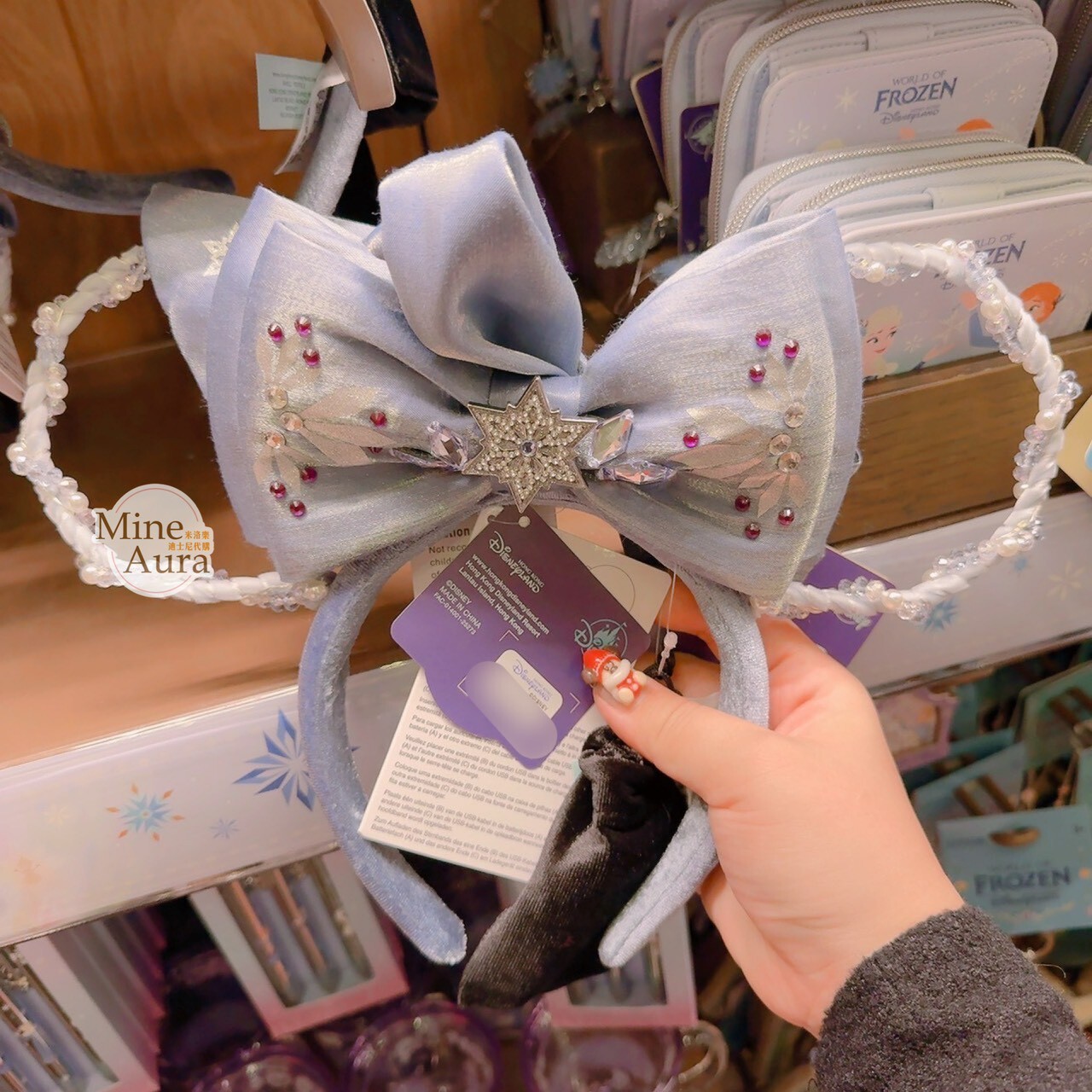 World of Frozen 限定 雪花 簍空米奇耳朵設計 造型 發光 髮圈 髮箍 冰雪奇緣 Frozen -香港迪士尼樂園