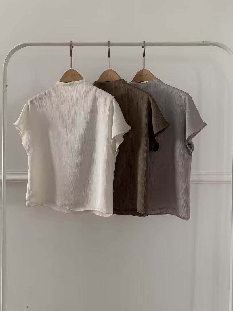 NOV2507 silk high neck top