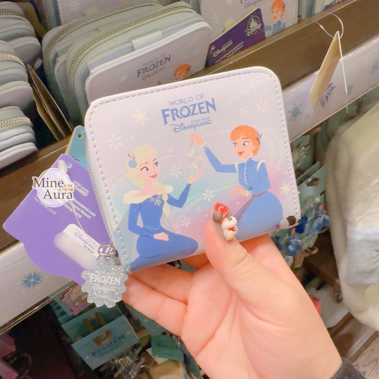 World of Frozen 限定 艾莎 Elsa 安娜Anna 圖案 皮包 皮夾 短夾 冰雪奇緣 Frozen -香港迪士尼樂園